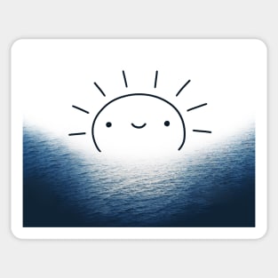 Sun rising over the ocean Sticker